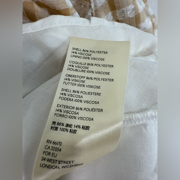 Free People “Do the Twist” Halter Mini Dress Gingham Ivory Combo Size 6 - Picture 11 of 11